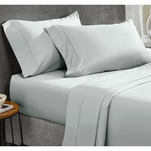 Set de sabanas california 400 hilos tamaño king color gris claro