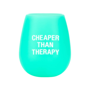 "Copa de Silicon para Vino Aqua, Cheaper Than Therapy"