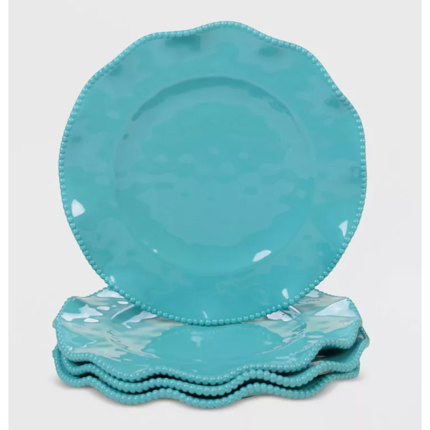 Set de 4 Platos Ensalada Turquesa, Perlette