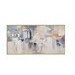 Pintura de oleo canvas en tonos celeste blanco   59 x 2 x 59"