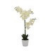 Orquidea artificial en maceta blanca 3 varas 16"