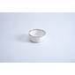 Bowl pequeño blanco orilla plateada de porcelana 6x3"
