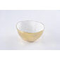 Bowl grande dorado por fuera y fondo blanco de porcelana 8.5 x 5"