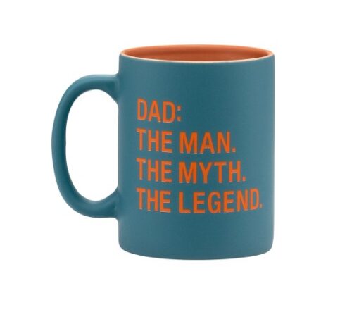 Taza celeste anaranjado por dentro dadthe legend
