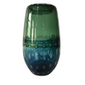 Jarron vidrio base azul con verde grande  14" x 8"