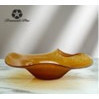 Plato decorativo color ambar 16 x 13 x 5.5"