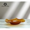 Plato decorativo color ambar 13 x 11.5 x 3.5"