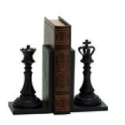 Porta libros de rey y reina de ajedrez 5" x 8"