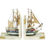 Porta libro de barco de madera 9 x 6″