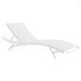 Cheslong de aluminio con malla blanco 78" x 50" x 32"