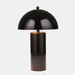 Lampara de mesa dome de metal color negro 22"