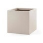 Maceta Rialdi cubo pequeña beige mate