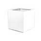 Maceta Rialdi cubo mediana blanco brillante