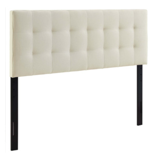 Respaldo De Cama Lily King Con Botones Color Marfil