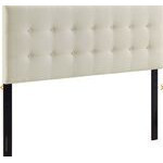 Respaldo emily para cama tamano queen color ivori con botones