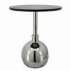 Mesa auxiliar de metal con base de orbe de 22"