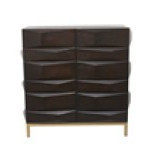 Gabinete geomatrico color marron 2 puertas 39 x 37"