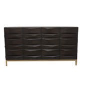 Gabinete geomatrico color marron 4 puertas 63 x 32"