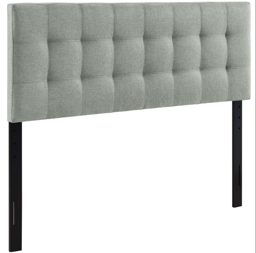 Respaldo para cama lily tamaño queen color gris