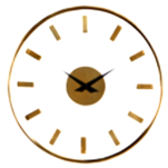 Reloj de pared en aluminio y vidrio 14"