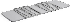 Alfombra absorbente para calzado en gris 35" x 13" x 5"