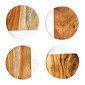 Set de 4 portavasos de marmol y madera circulares 4"