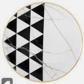 Plato postre de porcelana vajilla carrara