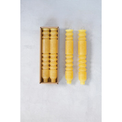 Set de 2 velas conicas totem marron sin aroma