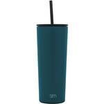 Vaso clasico con pajilla verde 24 oz