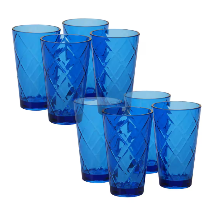 Set de 4 Vasos En Color Azul