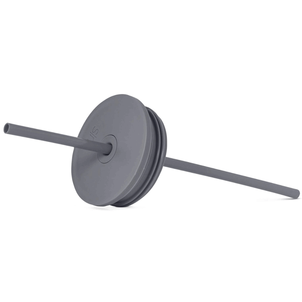 Tapadera con Pajilla para Vaso, Gris