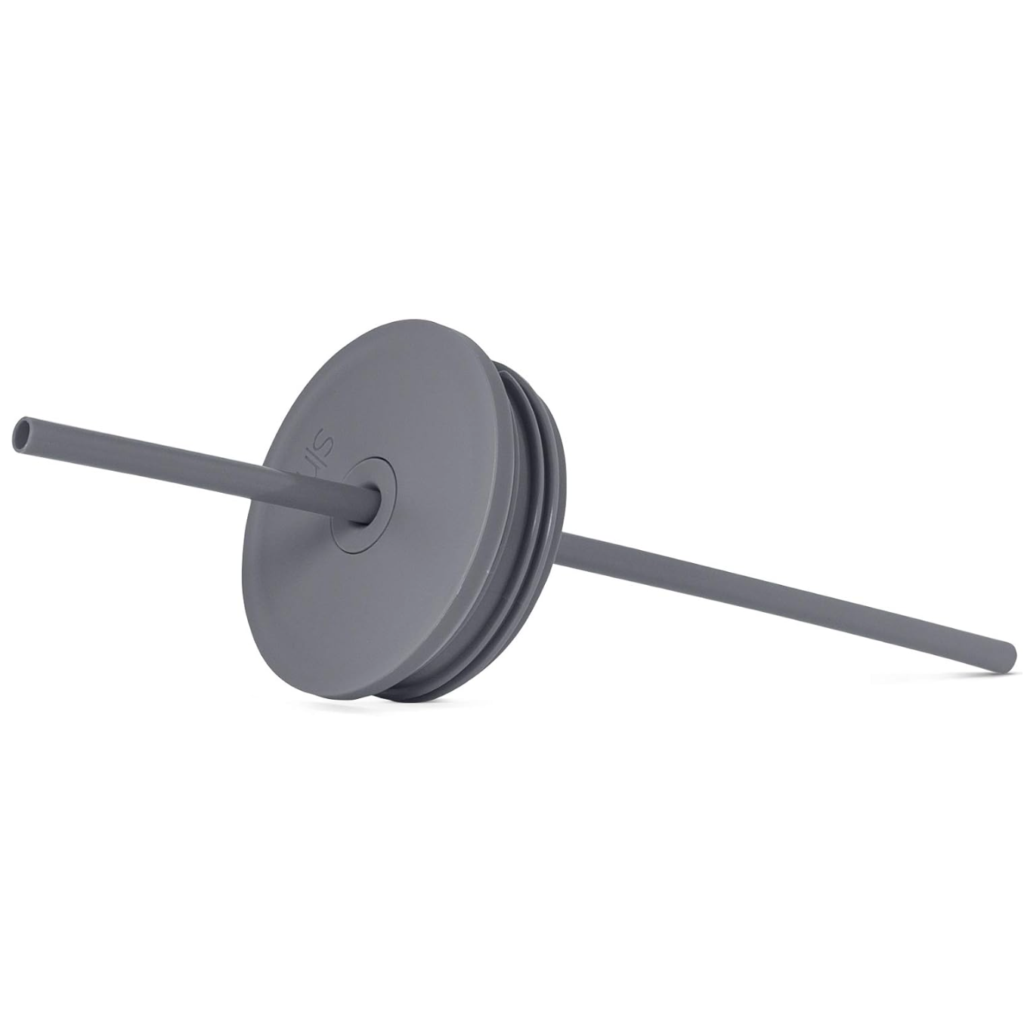 Tapadera con Pajilla para Vaso, Gris