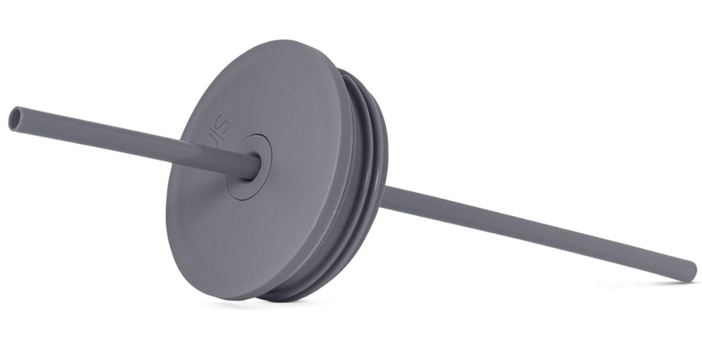 Tapadera con Pajilla para Vaso, Gris
