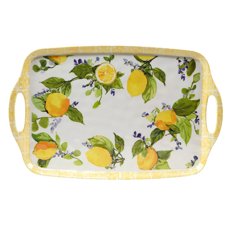 Bandeja Rectangular Con Asas Lemon Zest