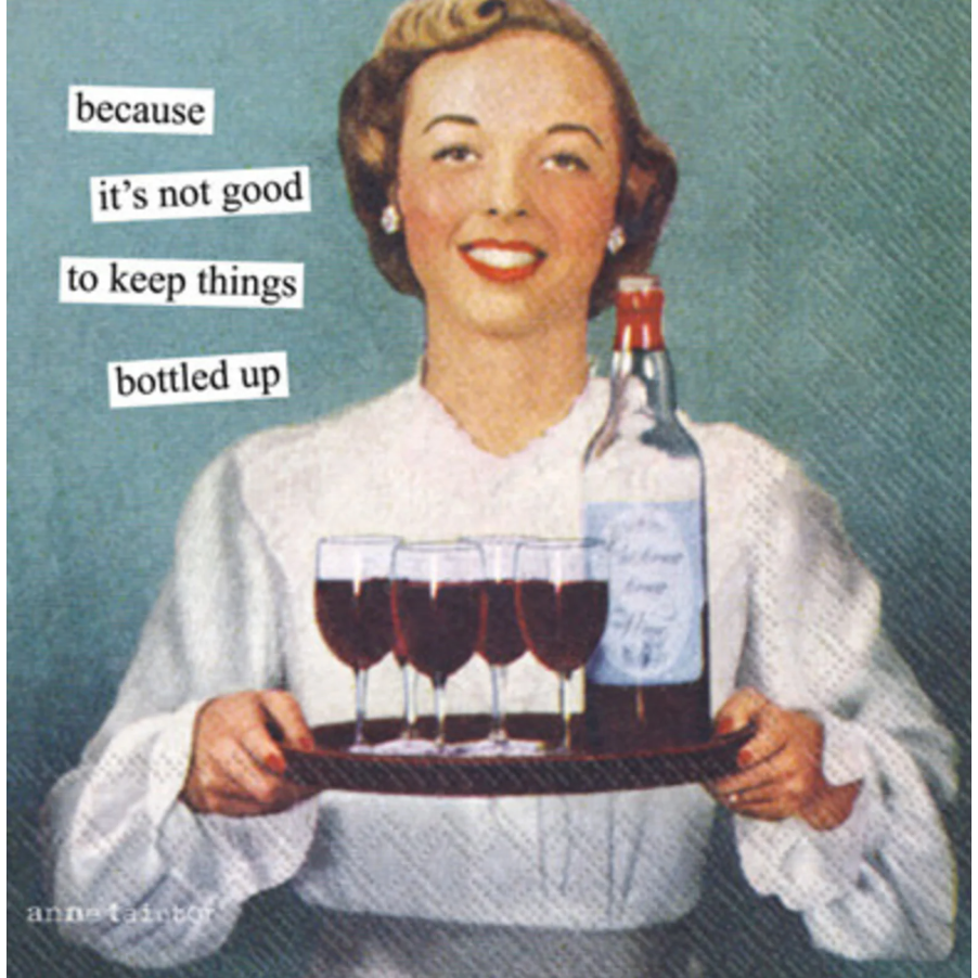 Servilleta «Because It´s Not Good to Keep Things Bottled Up», 20 uni