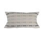 Cojin de algodon beige con bordado de lineas y puntos 28 x 14"