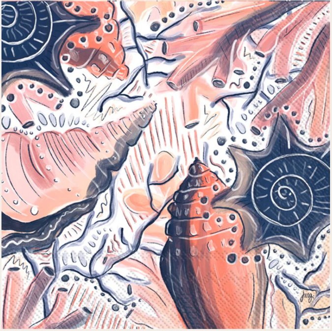 Servilleta Diseño Caracol, 20 uni