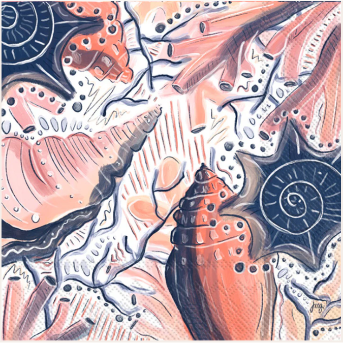 Servilleta Diseño Caracol, 20 uni