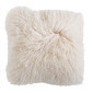 Cojin beige de piel de cordero de 20"