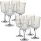 Set de 4 Copas Pequeñas Transparentes Diamon Acrilyc