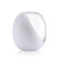 Jarron decorativo blanco y transparente 5.10x5.90"