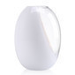 Jarron decorativo blanco y transparente 5.3x7.5"