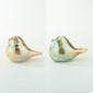 Pajaro de vidrio aqua 4x2.5x3"