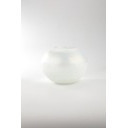 Jarron decorativo blanco salpicado 9x7"