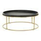 Mesa jahre redonda estructura metalica con top de madera 35.8 x 14"