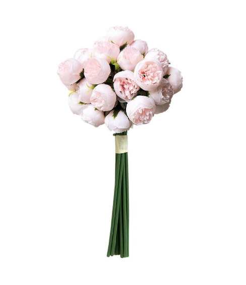 Ramo de peonia blanca 16"