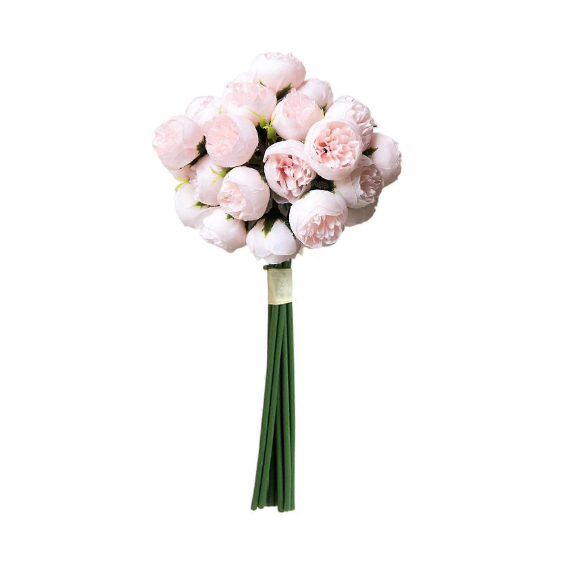 Ramo de peonia blanca 16"