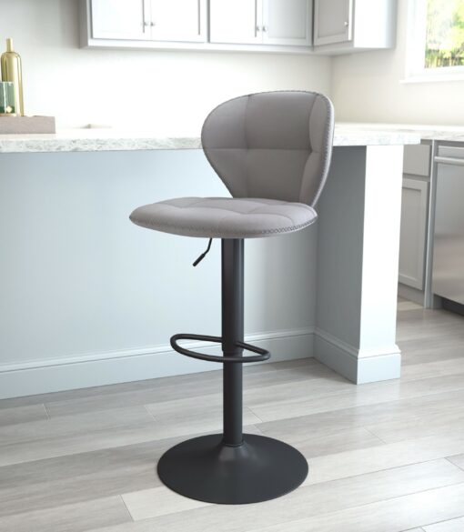 Barstool Salem gris giratorio 18x19.5x44" - Imagen 4