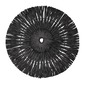 Set de 6 Individual redondo negro de 15"
