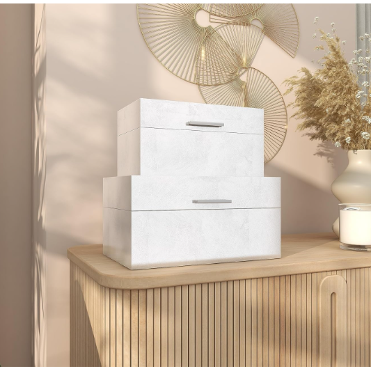 Caja de Madera Decorativa, Plateado